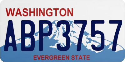 WA license plate ABP3757
