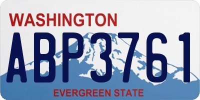 WA license plate ABP3761