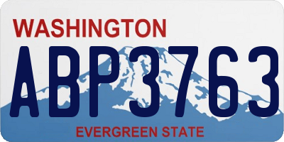 WA license plate ABP3763