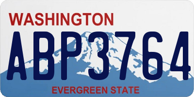 WA license plate ABP3764