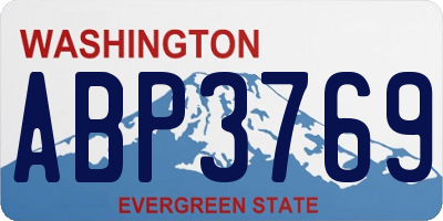 WA license plate ABP3769
