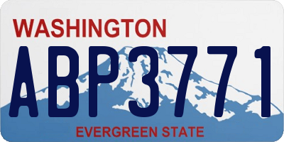 WA license plate ABP3771