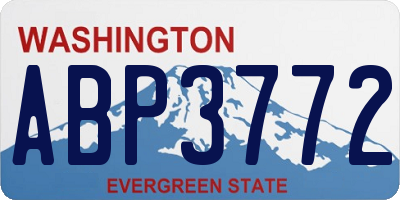 WA license plate ABP3772