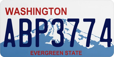 WA license plate ABP3774