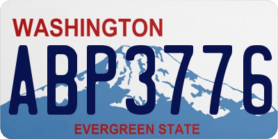 WA license plate ABP3776