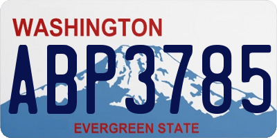 WA license plate ABP3785