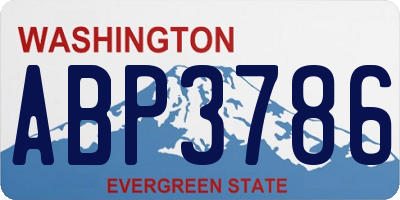 WA license plate ABP3786