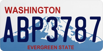 WA license plate ABP3787