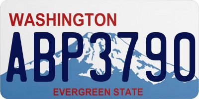 WA license plate ABP3790