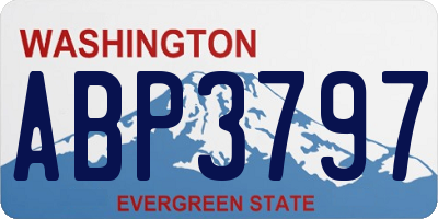 WA license plate ABP3797