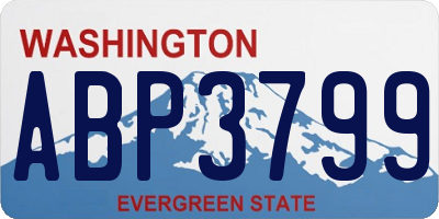 WA license plate ABP3799