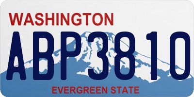 WA license plate ABP3810