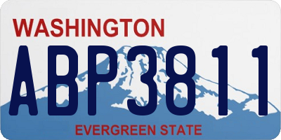 WA license plate ABP3811