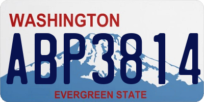 WA license plate ABP3814