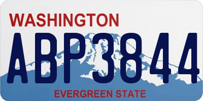 WA license plate ABP3844