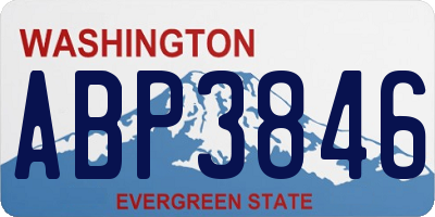 WA license plate ABP3846