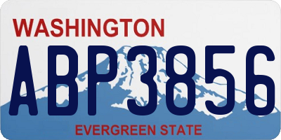 WA license plate ABP3856