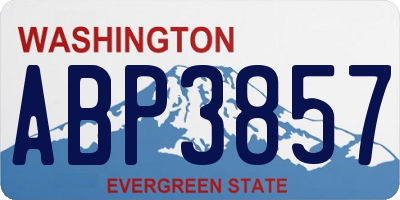 WA license plate ABP3857