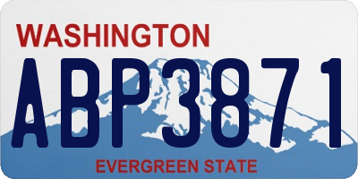 WA license plate ABP3871