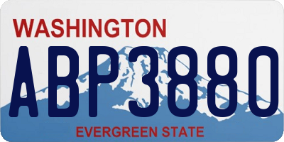 WA license plate ABP3880