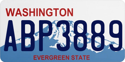 WA license plate ABP3889
