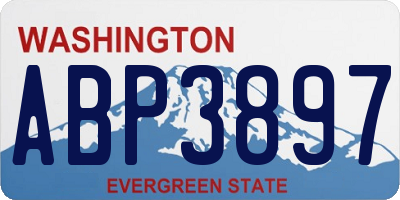 WA license plate ABP3897