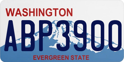 WA license plate ABP3900