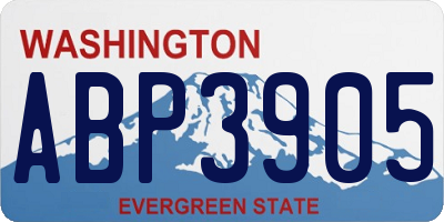 WA license plate ABP3905