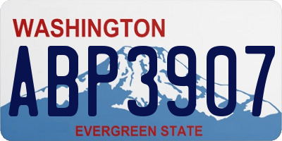 WA license plate ABP3907