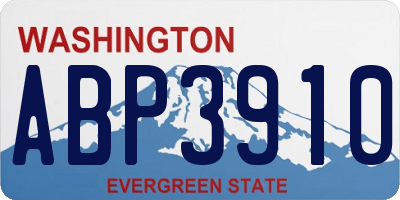 WA license plate ABP3910