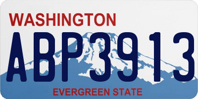WA license plate ABP3913