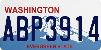 WA license plate ABP3914