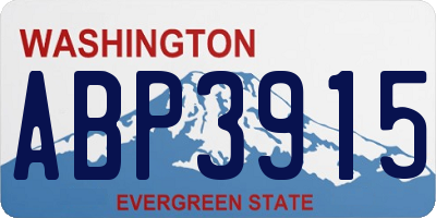 WA license plate ABP3915