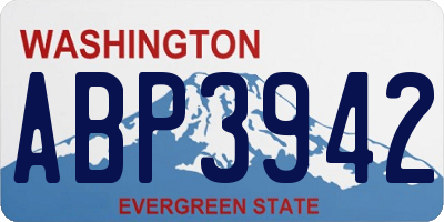 WA license plate ABP3942