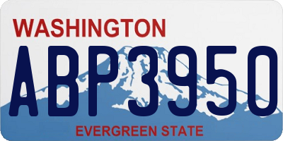 WA license plate ABP3950