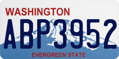 WA license plate ABP3952