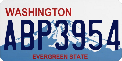 WA license plate ABP3954