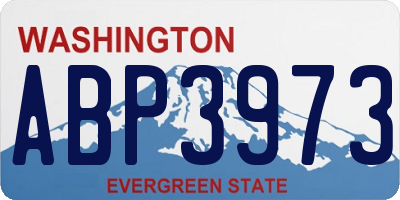 WA license plate ABP3973
