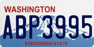 WA license plate ABP3995