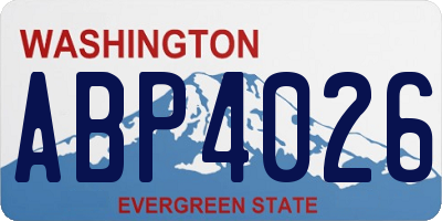 WA license plate ABP4026