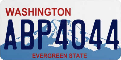 WA license plate ABP4044