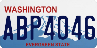 WA license plate ABP4046