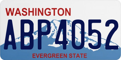 WA license plate ABP4052