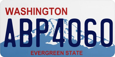 WA license plate ABP4060