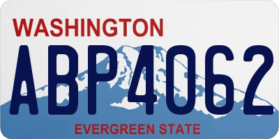 WA license plate ABP4062
