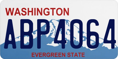 WA license plate ABP4064
