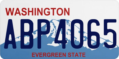 WA license plate ABP4065