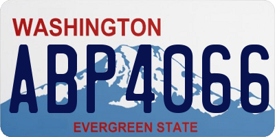 WA license plate ABP4066