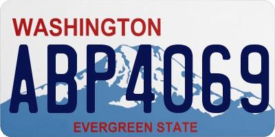 WA license plate ABP4069