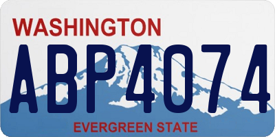 WA license plate ABP4074